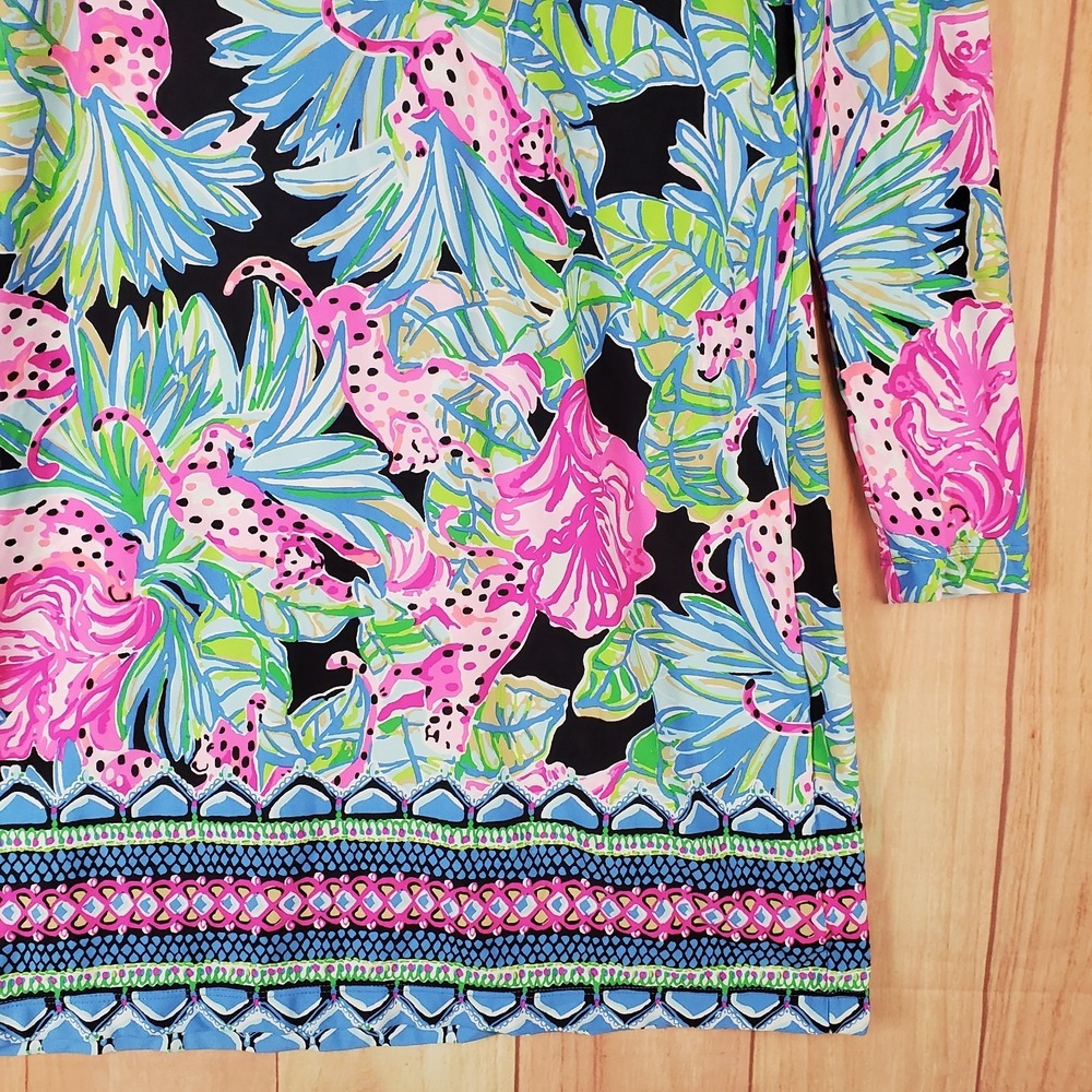 Lilly Pulitzer Brickell Dress Womens XS Pink Floral Print Nylon Stretch Upf 50+ - Picture 5 of 12